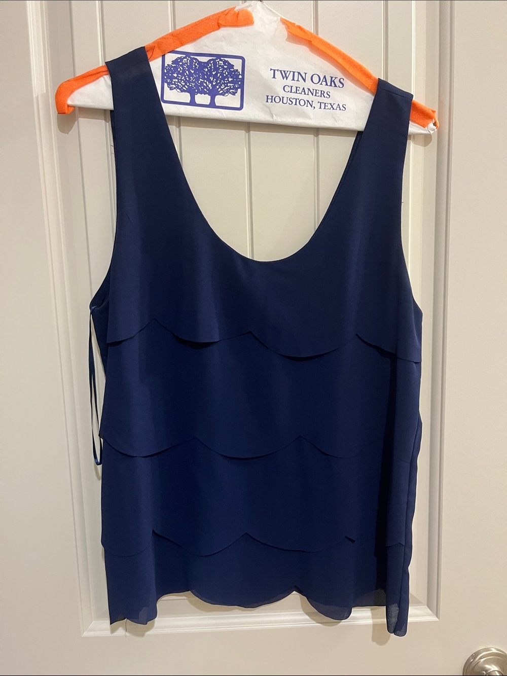 Tobi Navy Scalloped Tier Sleeveless Camisole
